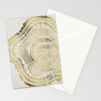 Gold Tree Rings Stationery Card Gallery Image 2