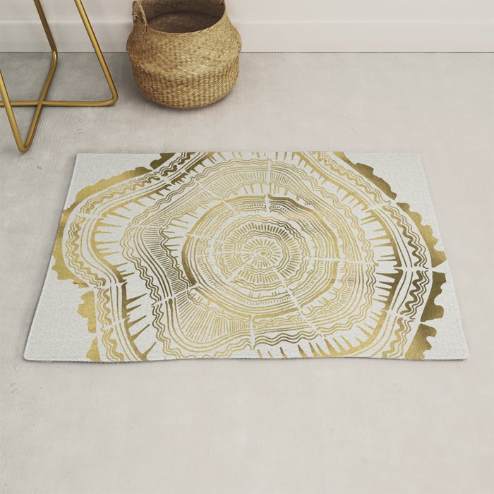 Gold Tree Rings Rug Gallery Image 1