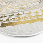 Gold Tree Rings Bath Mat Gallery Image 3
