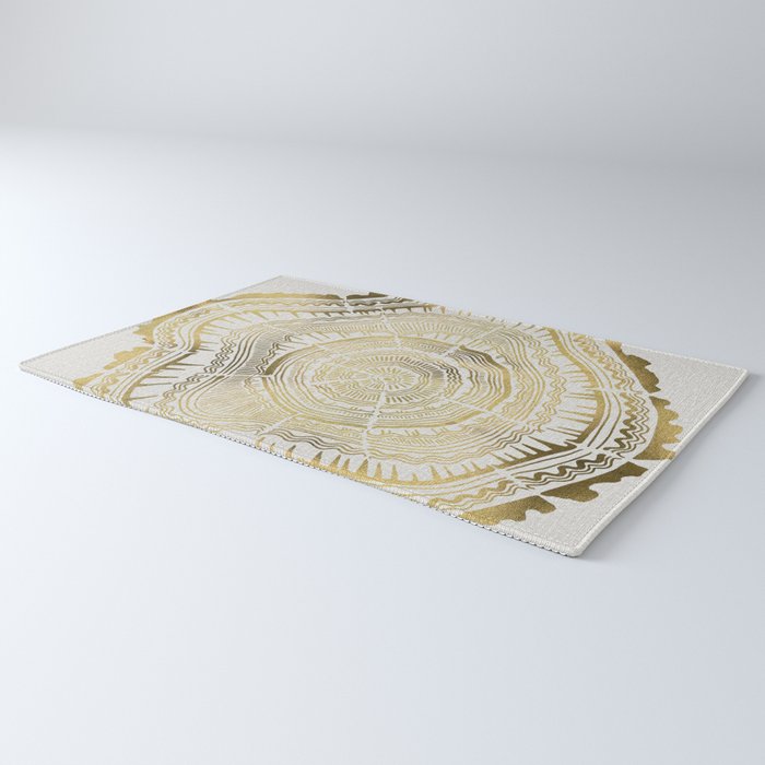 Gold Tree Rings Rug Gallery Image 3