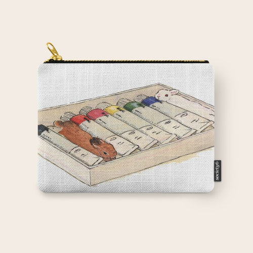 Bunny-Colored Paint Carry All Pouch