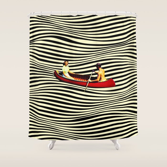 Illusionary Boat Ride Shower Curtain Gallery Image 1