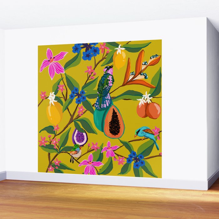 Exotic jungles pattern  Wall Mural Gallery Image 2