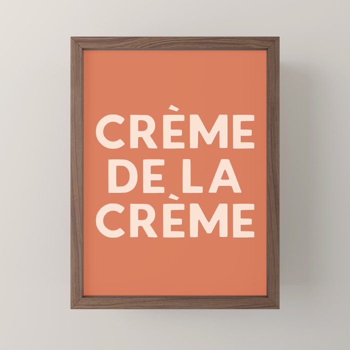 Creme de la Creme French Retro Hand Lettering Mini Art Print Gallery Image 2