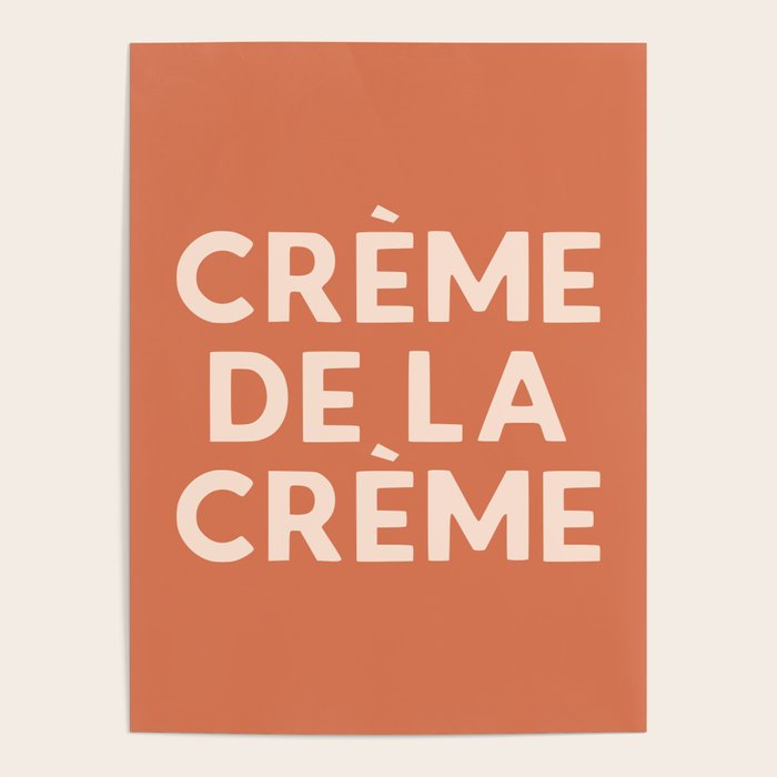 Creme de la Creme French Retro Hand Lettering Poster Gallery Image 4