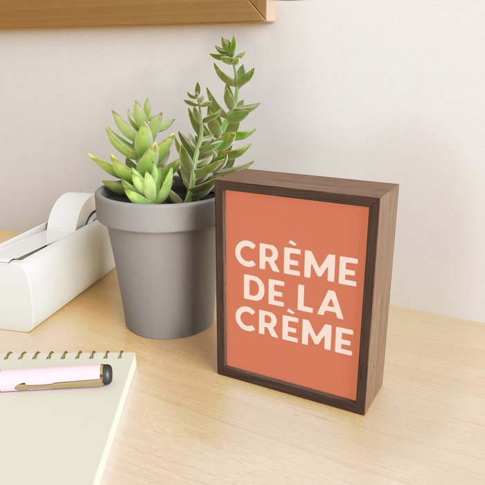 Creme de la Creme French Retro Hand Lettering Mini Art Print Gallery Image 2