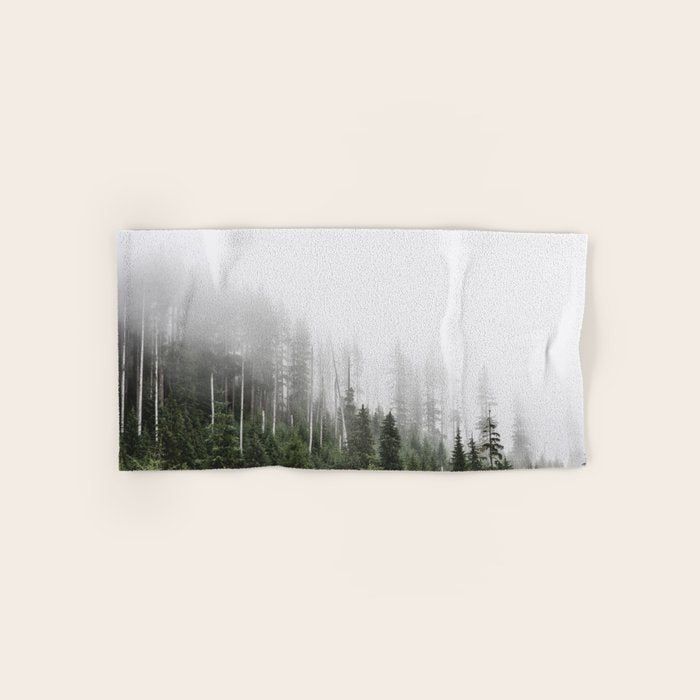 Pacific Northwest Forest - Misty Mountain Morning Bath Towel Gallery Image 1
