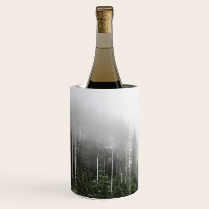 Pacific Northwest Forest - Misty Mountain Morning Wine Chiller Gallery Image 2