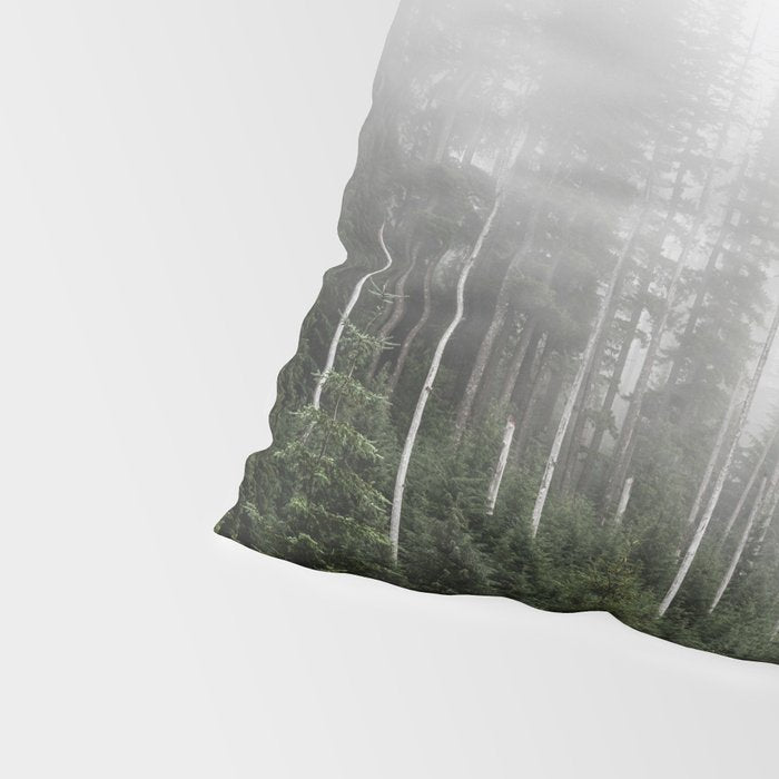 Pacific Northwest Forest - Misty Mountain Morning Pillow Sham Gallery Image 4