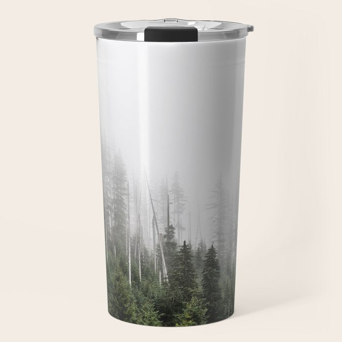 Pacific Northwest Forest - Misty Mountain Morning Travel Mug Gallery Image 1