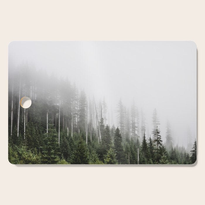 Pacific Northwest Forest - Misty Mountain Morning Cutting Board Gallery Image 1