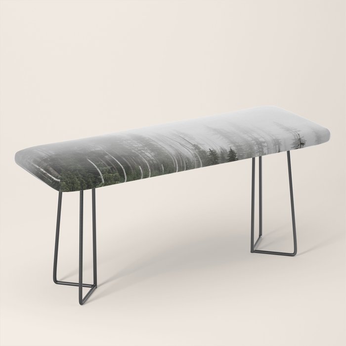 Pacific Northwest Forest - Misty Mountain Morning Bench Gallery Image 1