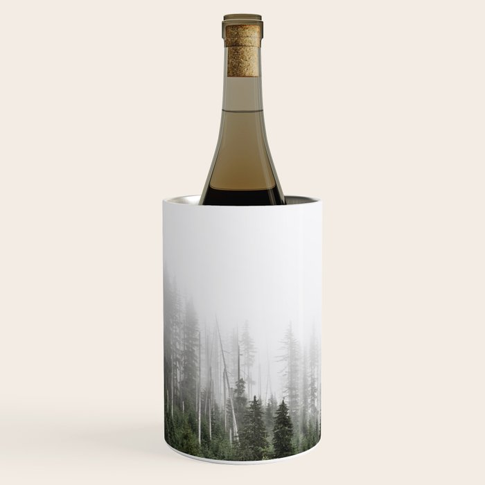 Pacific Northwest Forest - Misty Mountain Morning Wine Chiller Gallery Image 1