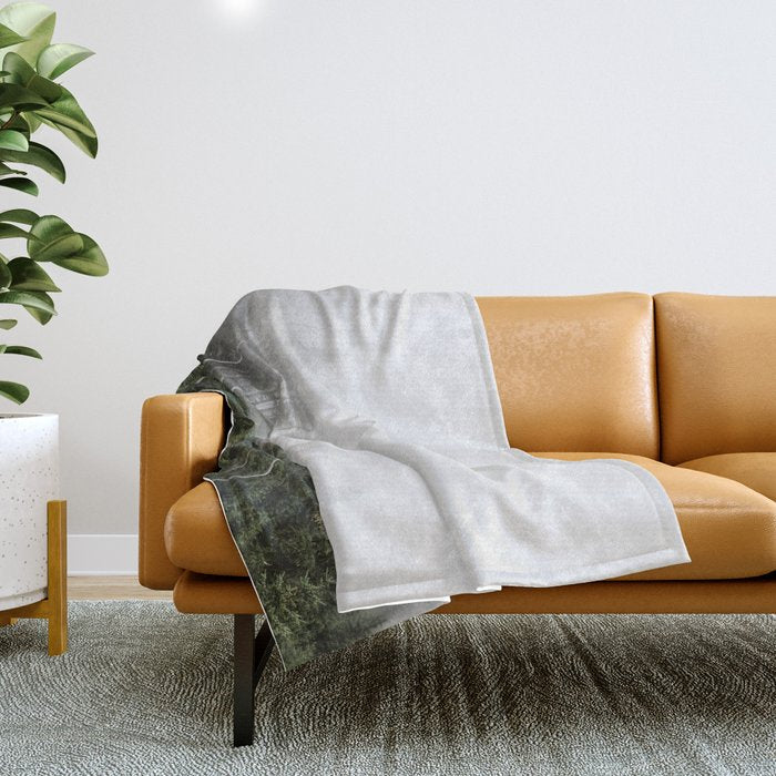 Pacific Northwest Forest - Misty Mountain Morning Throw Blanket Gallery Image 1