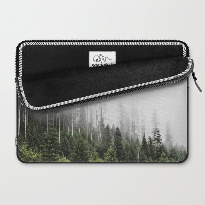 Pacific Northwest Forest - Misty Mountain Morning Laptop Sleeve Gallery Image 2