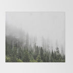 Pacific Northwest Forest - Misty Mountain Morning Throw Blanket Gallery Image 2
