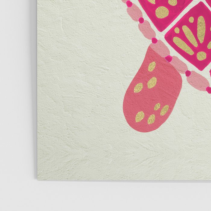 Sea Turtle in Pink & Gold Poster Gallery Image 3