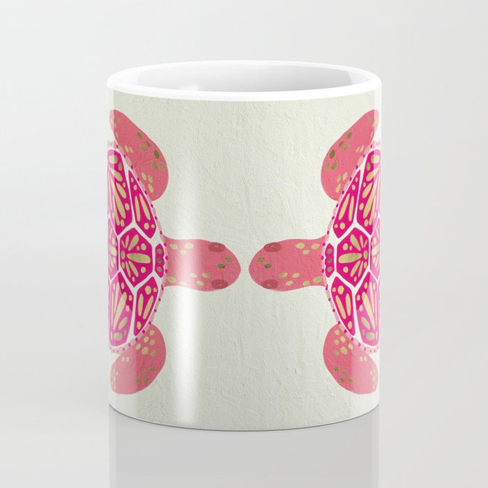 Sea Turtle in Pink & Gold Coffee Mug Gallery Image 4
