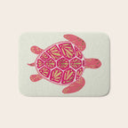 Sea Turtle in Pink & Gold Bath Mat Gallery Image 1