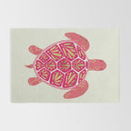 Sea Turtle in Pink & Gold Rug Gallery Image 2