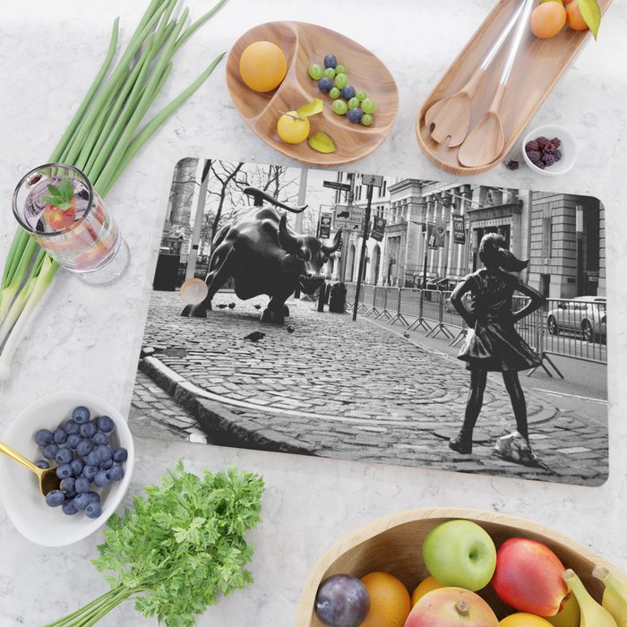 Fearless Girl and the Charging Bull Cutting Board Gallery Image 2
