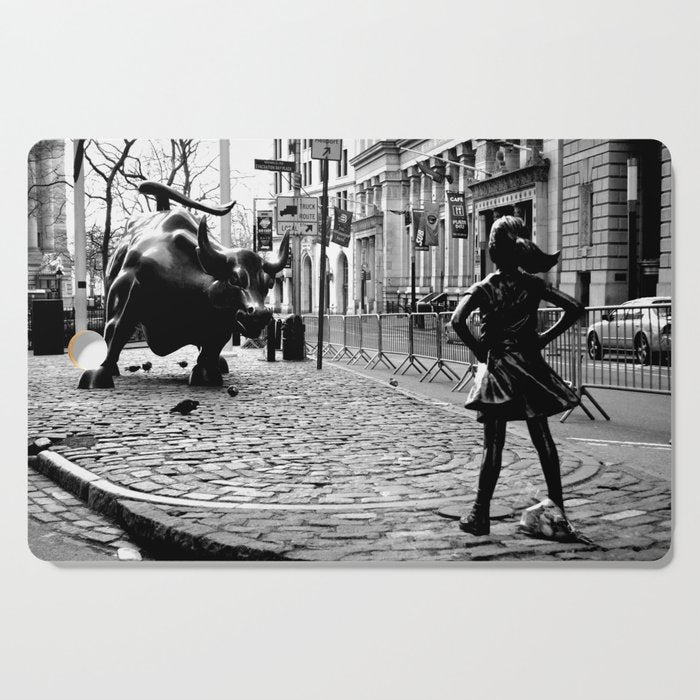 Fearless Girl and the Charging Bull Cutting Board Gallery Image 1