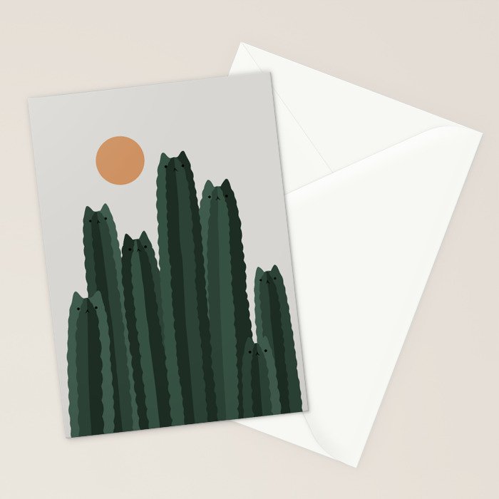 Cat and Plant 31 Stationery Card Gallery Image 2