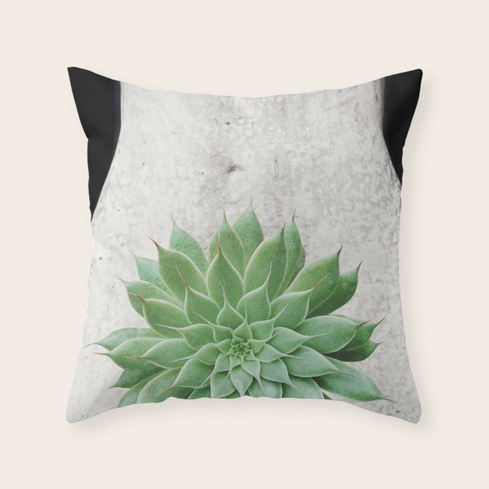 A Succulent Woman Throw Pillow Gallery Image 1