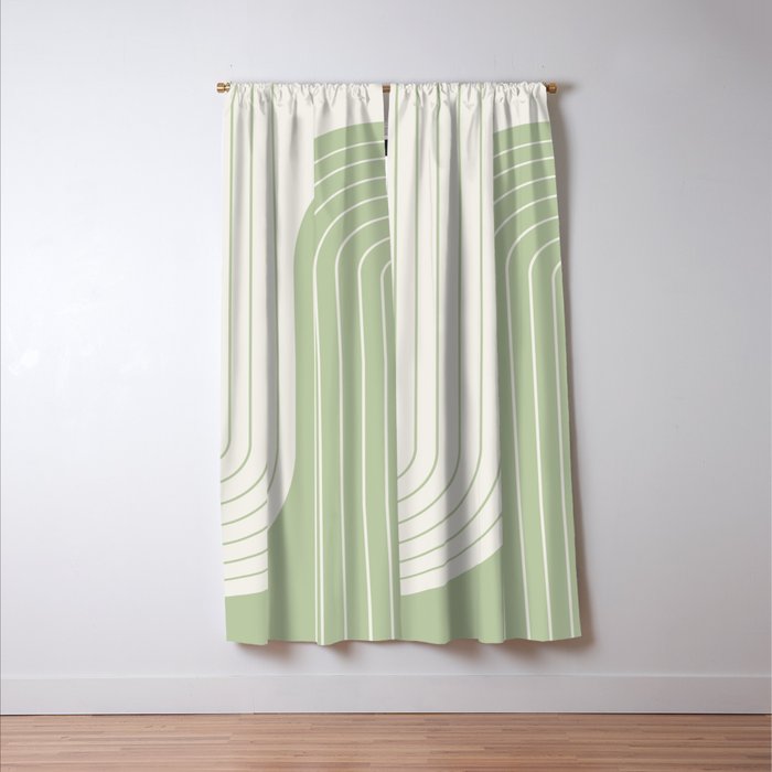 Two Tone Line Curvature XVI Window Curtain Gallery Image 3
