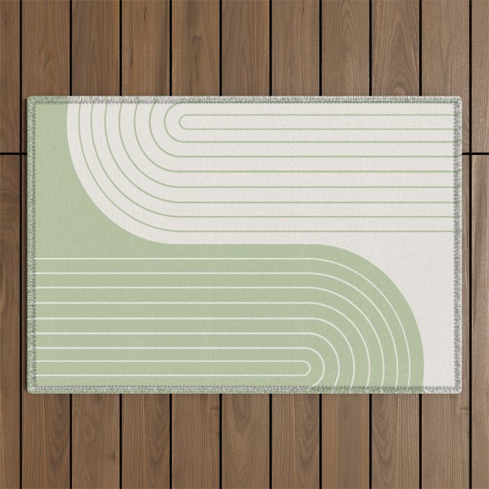 Two Tone Line Curvature XVI Outdoor Rug Gallery Image 1