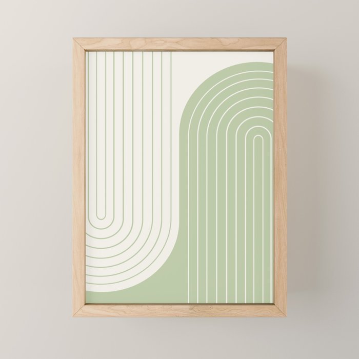 Two Tone Line Curvature XVI Mini Art Print Gallery Image 1