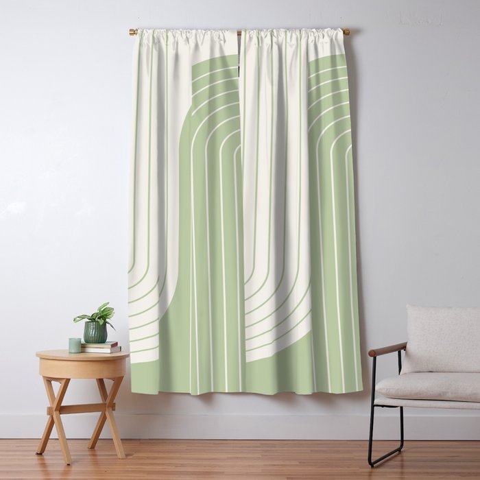 Two Tone Line Curvature XVI Window Curtain Gallery Image 5