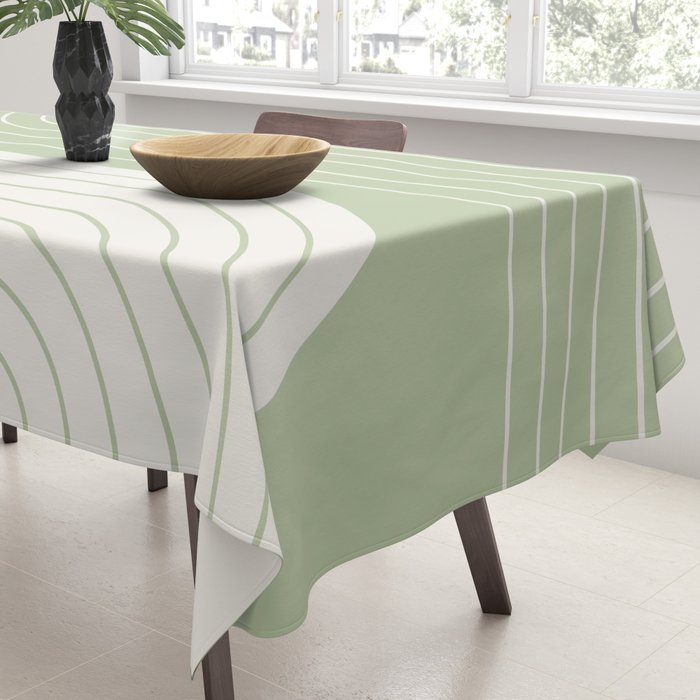 Two Tone Line Curvature XVI Tablecloth Gallery Image 3
