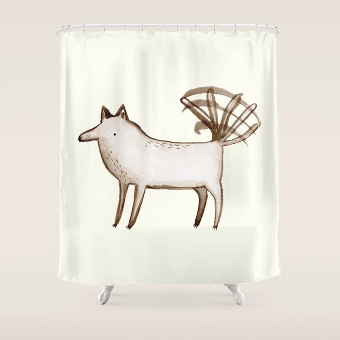 "I'm So Happy" - Dog Shower Curtain Gallery Image 1