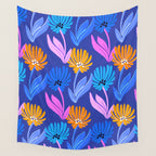 Rainbow Wildflower Floral Pattern Wall Tapestry Gallery Image 4