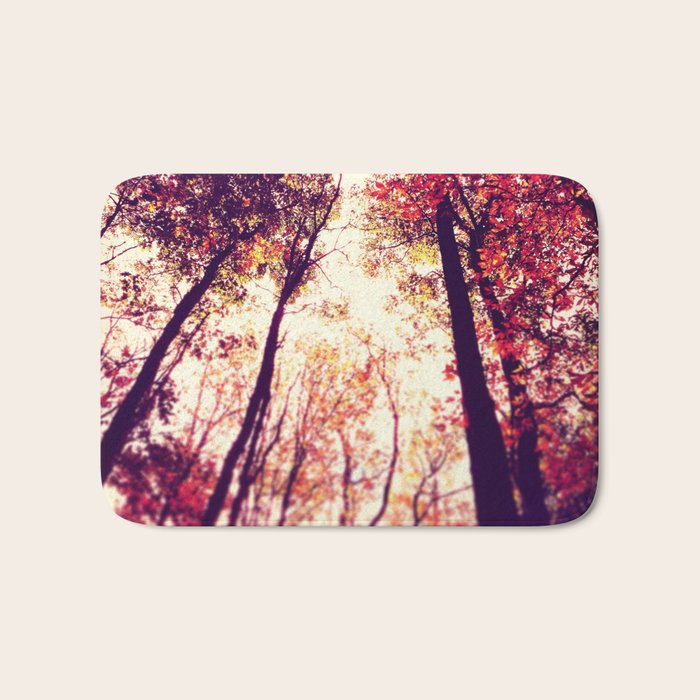 Autumn Red Bath Mat Gallery Image 1