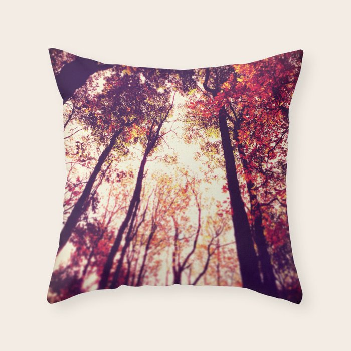 Autumn Red Throw Pillow Gallery Image 6