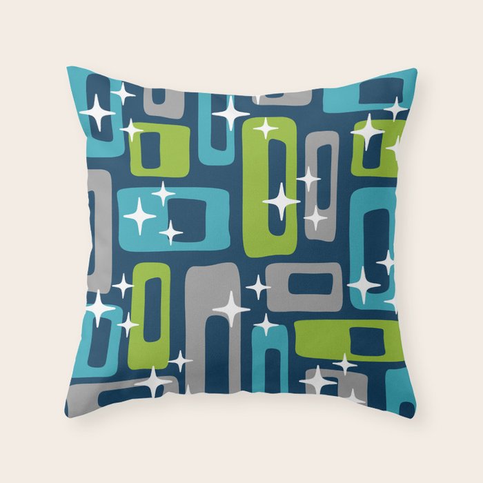 Mid Century Modern Geometric Abstract 190 Throw Pillow Gallery Image 6