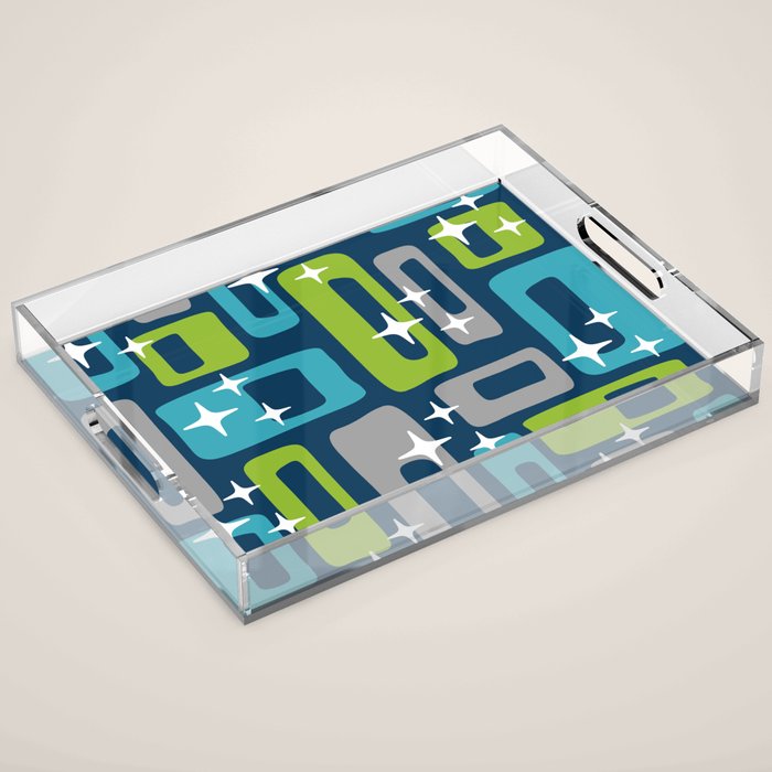 Mid Century Modern Geometric Abstract 190 Acrylic Tray Gallery Image 1