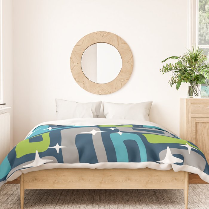 Mid Century Modern Geometric Abstract 190 Duvet Cover Gallery Image 3