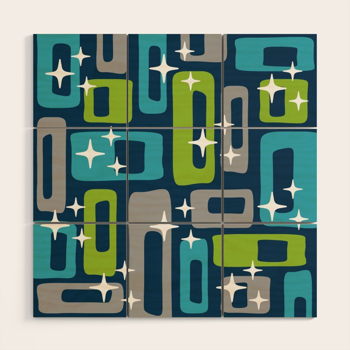 Mid Century Modern Geometric Abstract 190 Wood Wall Art Gallery Image 1