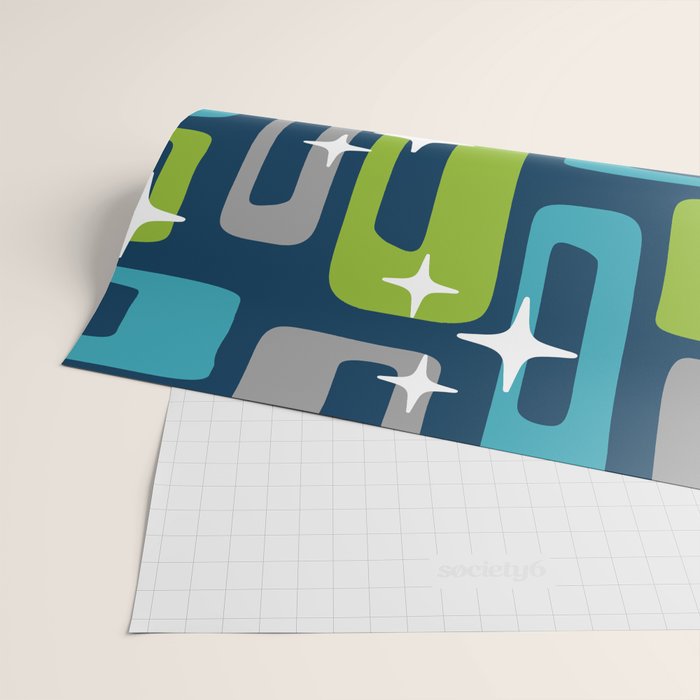 Mid Century Modern Geometric Abstract 190 Wrapping Paper Gallery Image 2