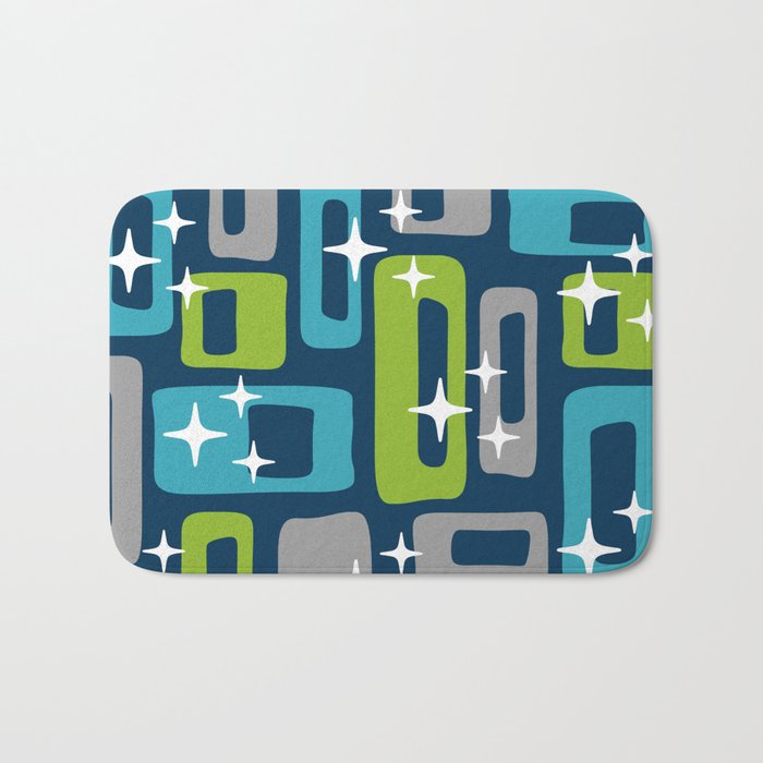 Mid Century Modern Geometric Abstract 190 Bath Mat Gallery Image 1