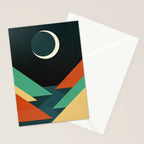 Quiet stream under crescent moon Stationery Card Gallery Image 2