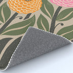 Bloom Wildly - Colorful Zinnia Flowers and Butterfly Rug Gallery Image 4