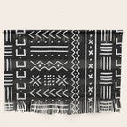 Black hand drawn mudcloth Wall Hanging Gallery Image 1
