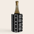 Black hand drawn mudcloth Wine Chiller Gallery Image 3