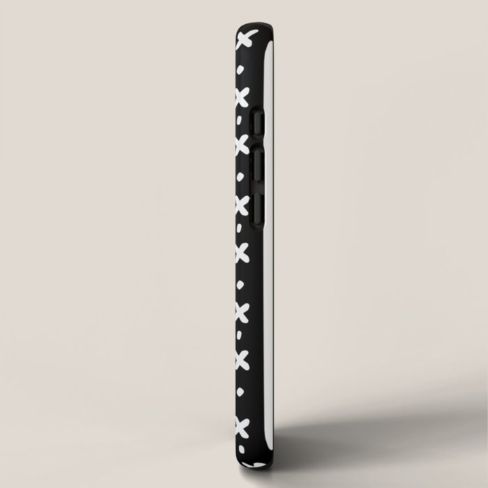 Black hand drawn mudcloth iPhone Case Gallery Image 2