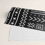 Black hand drawn mudcloth Wrapping Paper Gallery Image 2