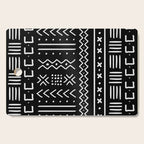 Black hand drawn mudcloth Cutting Board Gallery Image 1